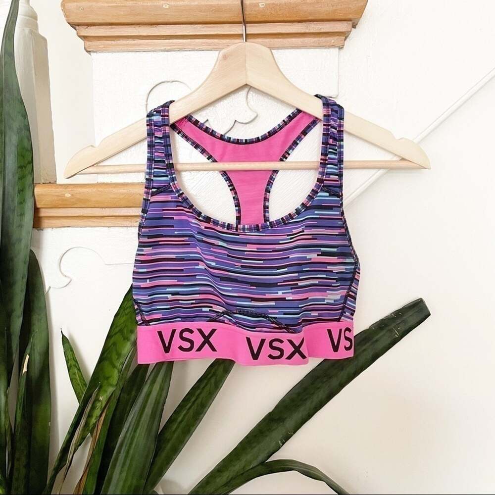 Victoria's Secret hot pink printed sports bra sz S